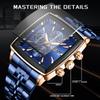 LIGE Luxury Square Sport Man Wristwatch Waterproof Luminous Chronograph Quartz Men's Watches Stainless Steel Men Watch Reloj