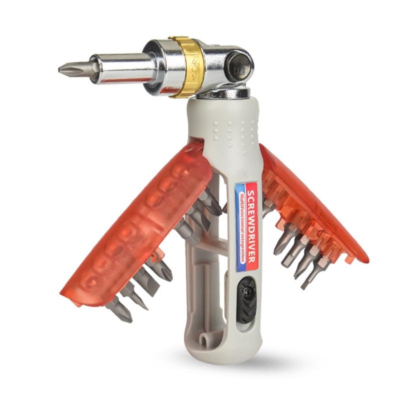 

Multipurpose 14Piece Ratchet Screwdriver Collection Tool, with Double Direction Mechanism Suitable for DIYer Enthusiasts красный