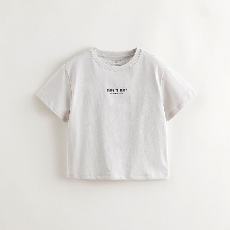 [Cool Feeling] Mark Jenny Boys' Trendy Cool Letter Short-Sleeve T-Shirt Children's Top Summer New Style 550667