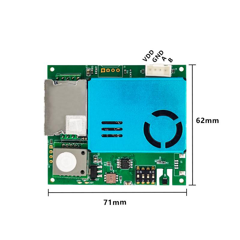 YYS 7In1 RS485 Or UART Output Air Quality Sensor Module PM2.5 Dust Sensor CO2 HCHO VOC Gas Sensor With Humidity And Temperature