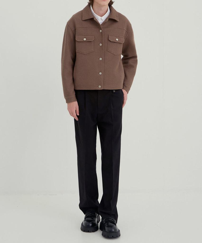 NODU Wide Tuck Slacks [Black]