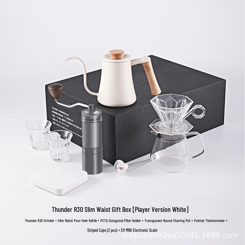 Pour-Over Coffee Set with Manual Grinder - Gift Box