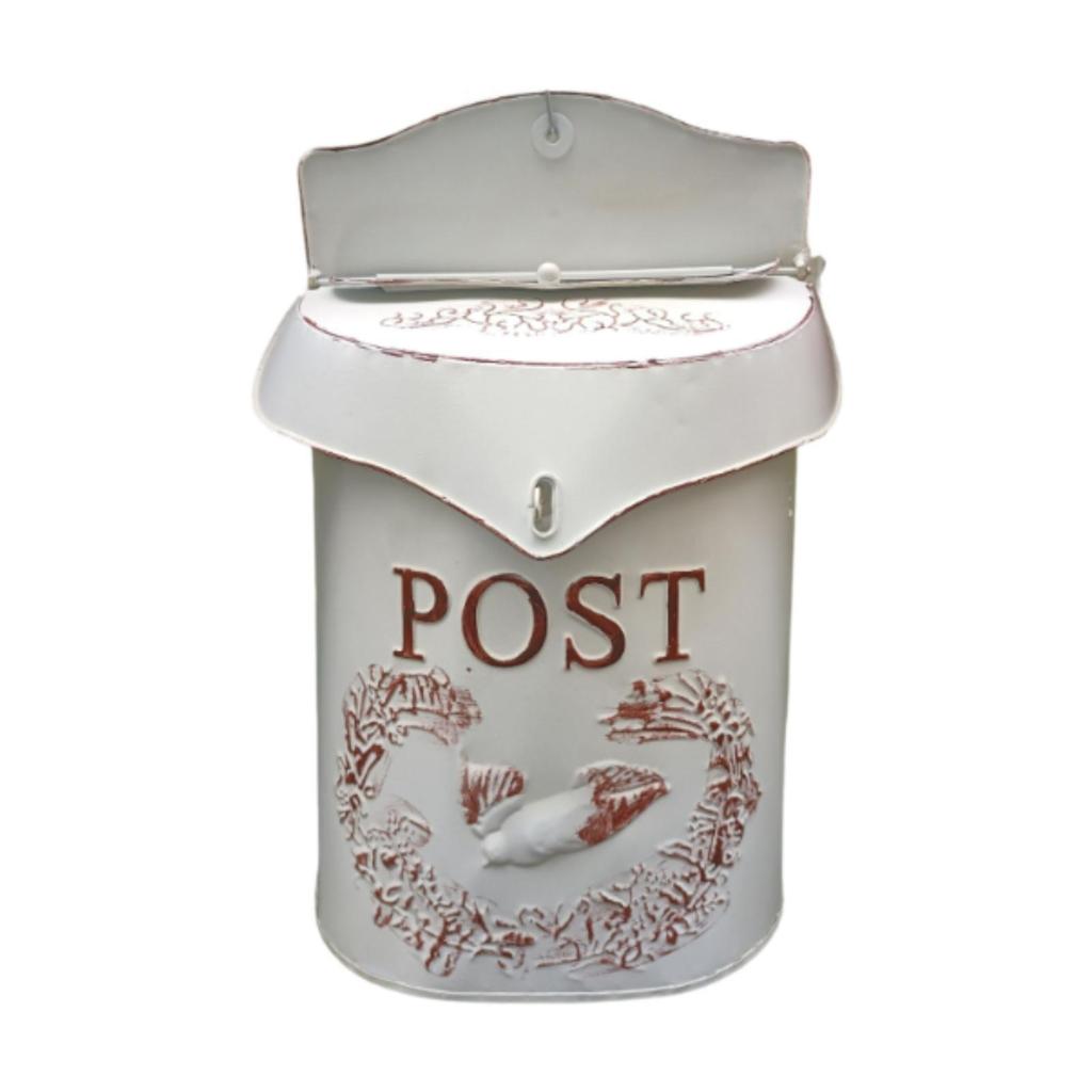 Wall Mounted Mailbox Post Magazines Box Letter Box Catcher Shabby Chic Mailbox for Garden Gate Office House Outside Front Door