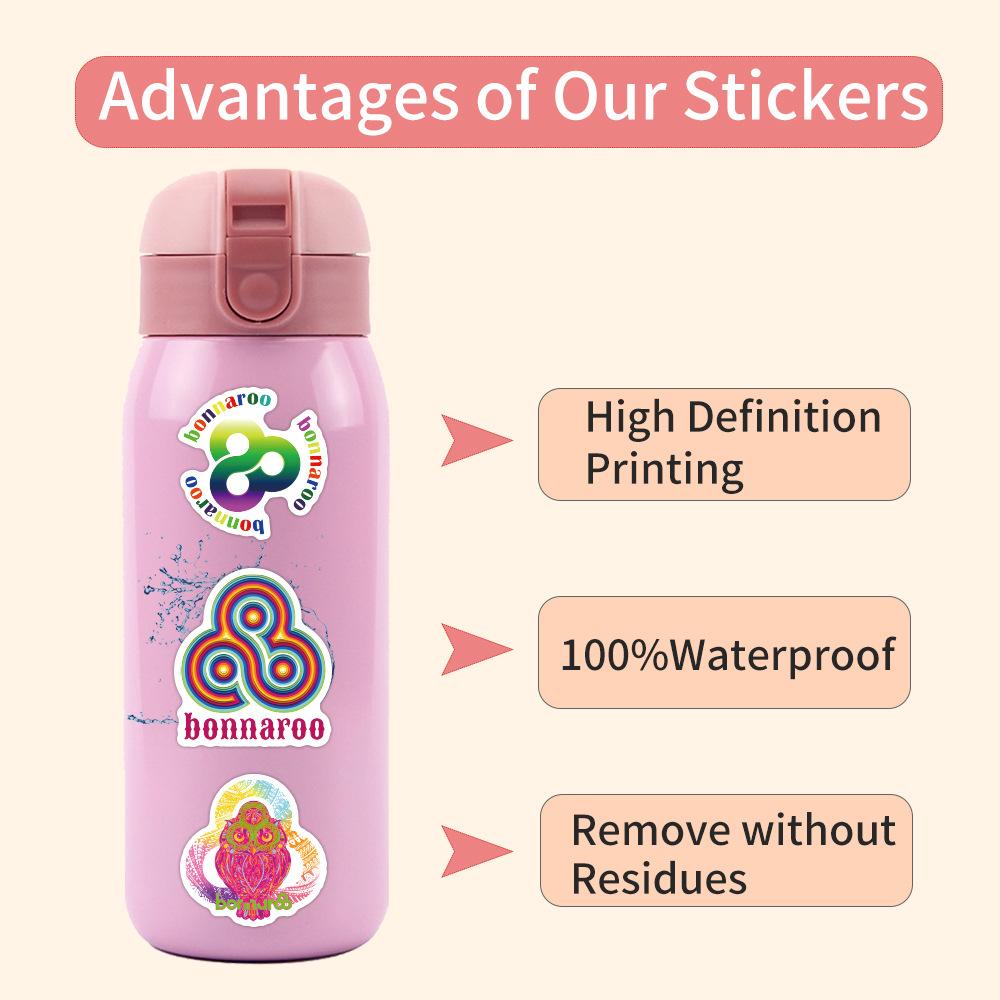 60 New Bonnaroo Graffiti Stickers Decorate Notebook Suitcase Personality Stickers