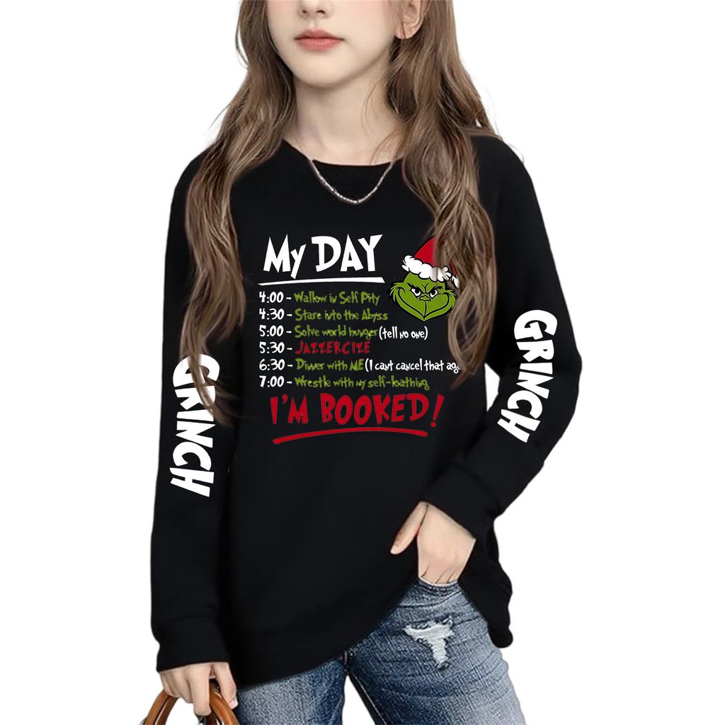 Boys Girls Child Fashion Daily Versatile Casual Crewneck Sweatshirts Daily Long Sleeve Patchwork Top Sweatshirts