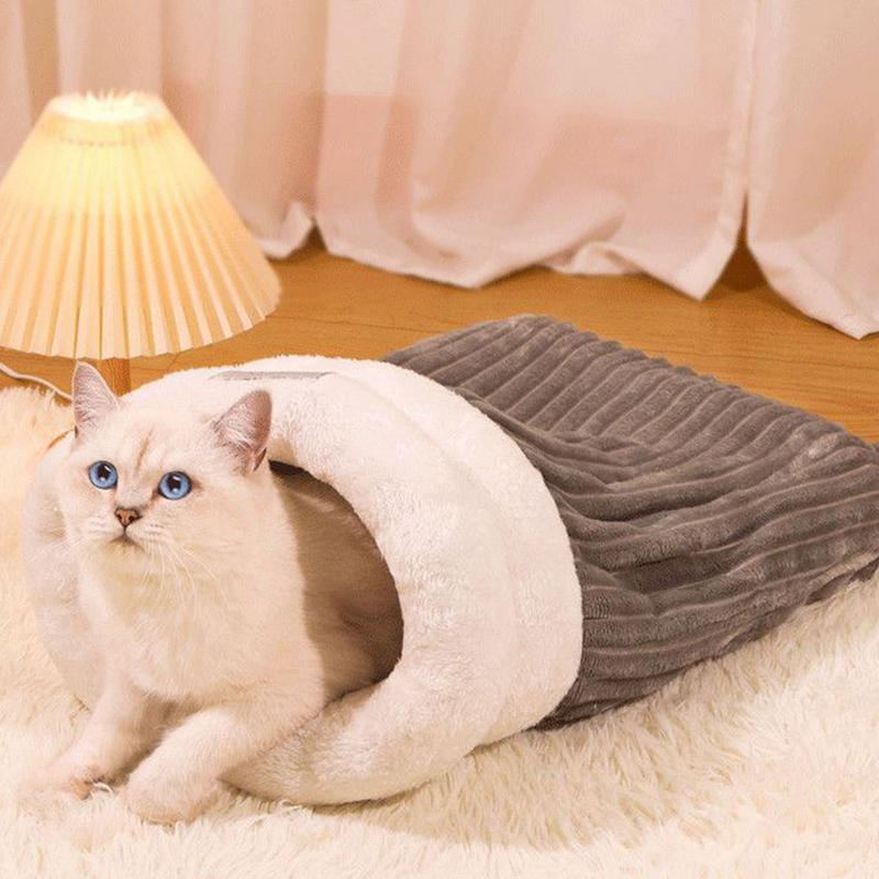 

Домашние животные Кровать для кота-носильщика Спальный мешок для кота Спальный мешок для зимнего сна Убежище для кота Мешок для кошачьего сна Кровать для котенка M