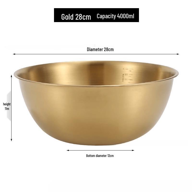 Thickened 316L Stainless Steel Mixing Bowl