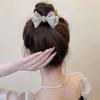 New Elegant Bow Mesh Hair Clip for Women Korean Temperament Grip Clip Ponytail Braid Clip Fashion Girls Hair Accessories