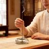 Chinese-style Glass Incense Holder, Household Indoor for Sandalwood, Zen-style Tea Ceremony Incense Stand Tray,Home Decoration
