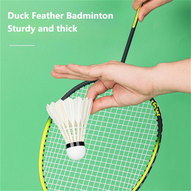 12pcs Feather Badminton Shuttlecocks Great Stability High Speed Badminton Birdies Balls for Sports Training Indoor Outdoor Game
