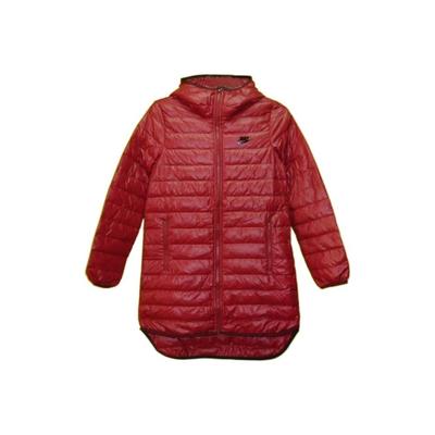 Solid Color Logo Mid-Length Down Jacket Women Outerwear Red 942168-677