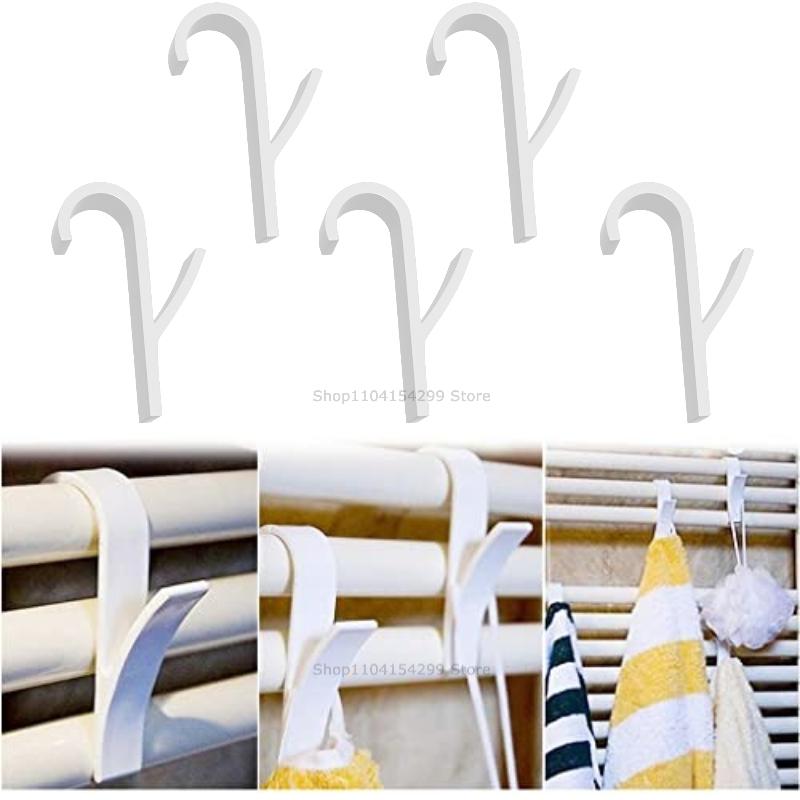 Hanger Clips Storage Bathroom Shower Towel Holder Hanger Heated Radiator Hooks Clips Storage Racks Clothes Scarf Hanger Hooks
