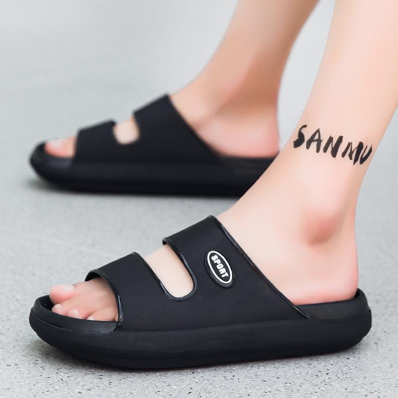 2024 Luminous Light Stepping On Shit Slippers Men's Home EVA Thick-bottomed One-word Slippers Wear Non-slip Slippers