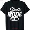 Sloth Mode On Activated T Shirt Vintage Washed Designer Clothes Homme Stretched Versatile Casual Fashion Stylish Soft