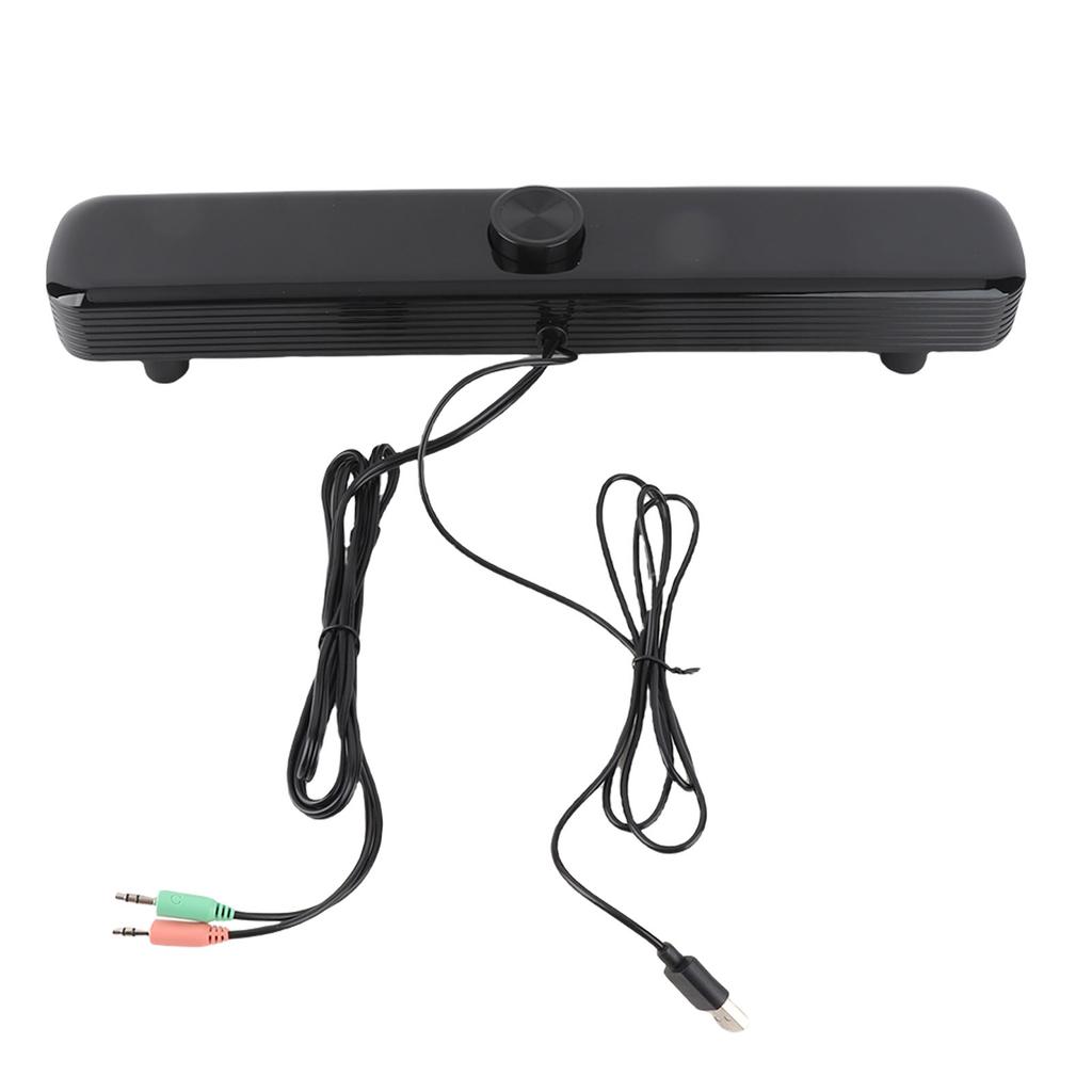 SADA V-101 Multimedia Table Strip Speaker for Computer PC Mobile Phone with Dual-speaker(Black )