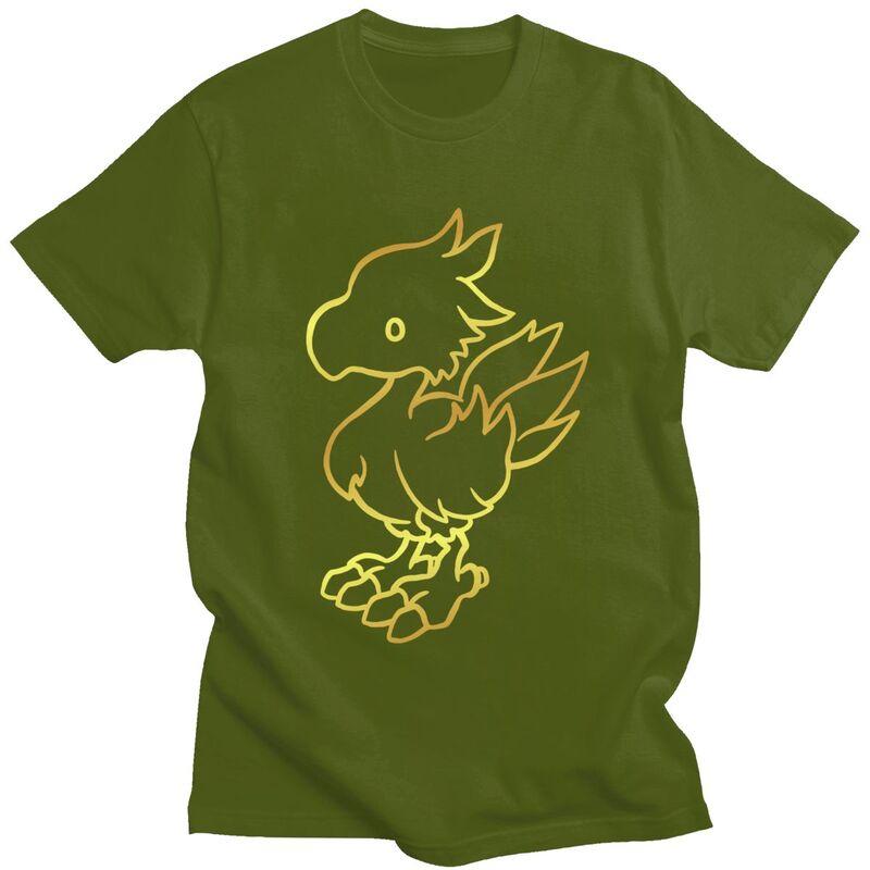 Custom Mens Final Fantasy Chocobo T Shirt Short Sleeve Cotton Tshirt Classic Tshirt Casual Tee Clothes