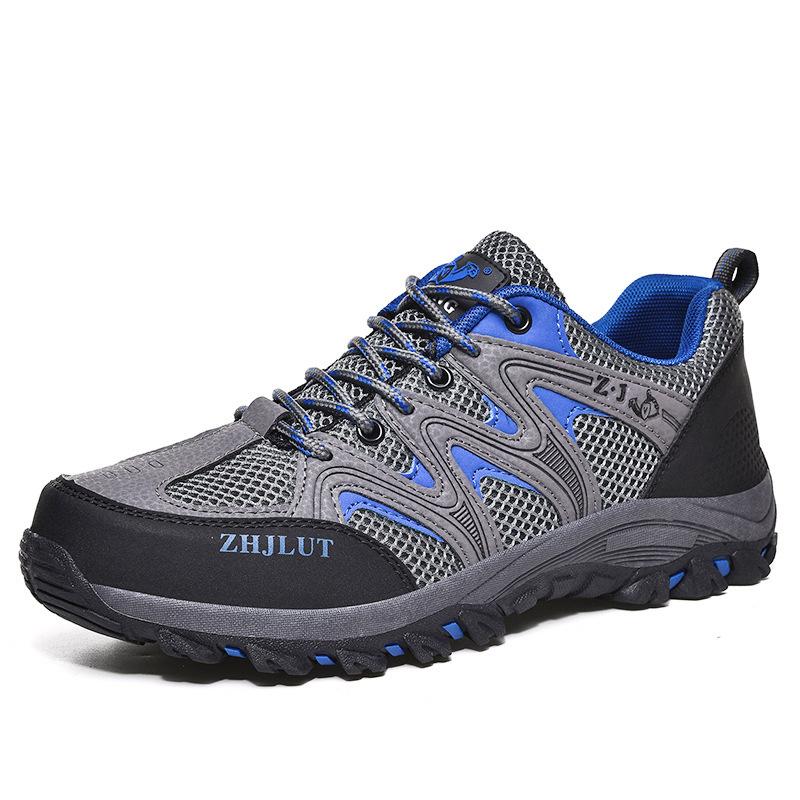 Summer Couple Technology Fabric Breathable Mesh Hollow Outdoor Hiking Shoes Foreign Trade Large Size Fashion Hiking Shoes