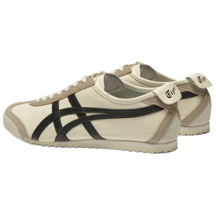 New Onitsuka Tiger MEXICO 66 Anti Slip Wear Resistant Low Top Casual Shoes Unisex Beige Black 1183C102-752