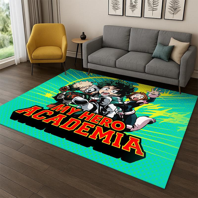 My Hero Academia Deku Bakugou Kreslený Anime Koberec Rohožka do Ložnice Obývacího Pokojí Pohovky Vstupní Rohožka Domácí Dekorace, Dětský Koberec Protiskluzový