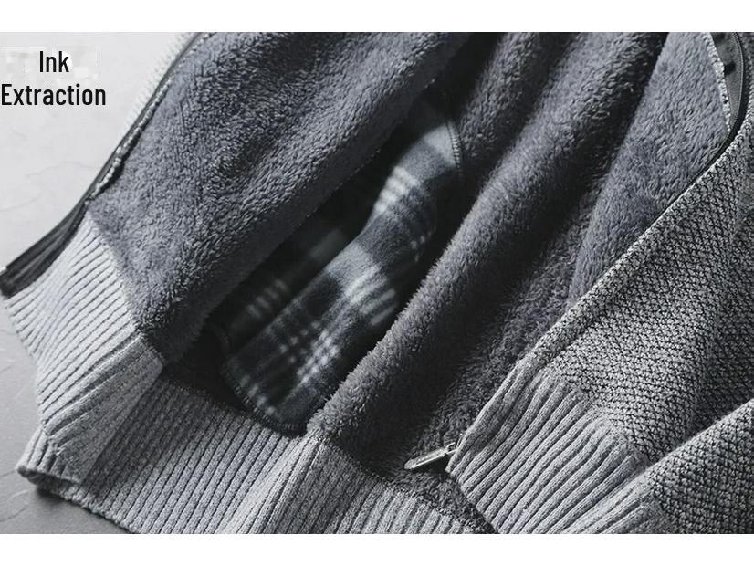 Men's Autumn/Winter Thick Hooded Knitted Cardigan Sweater Jacket