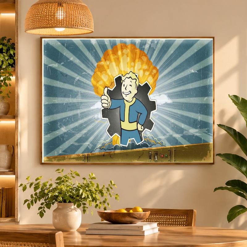 5D Diamond Painting Fallout Vault Boy DIY Full Drill Diamond Art Kit Home Decoration