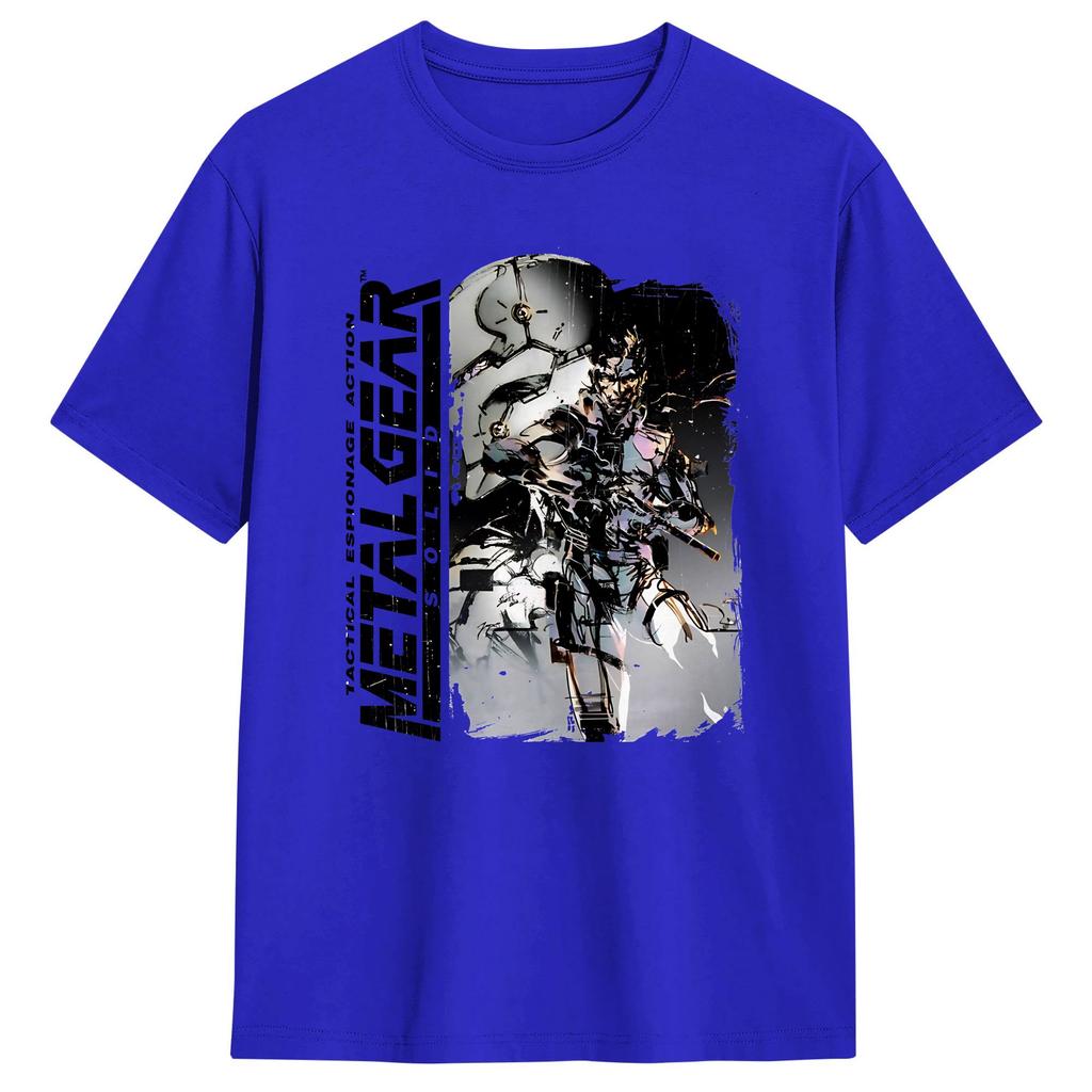 Mens TShirt Snake Metal Gear Solid Unique Pure Cotton Tees Short Sleeve  T Shirts Crew Neck Tops Printed