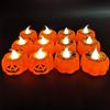 24pcs LED Pumpkin Lights Ghost Face Spider Web Decor Home Decorations Electronic Flameless Pumpkin T