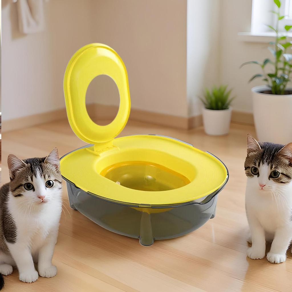 Cat Litter Box Removable Anti-Splash Odor Control Open Top Toilet Kitten Litter Tray For Small Medium Big Pet Indoor Travel
