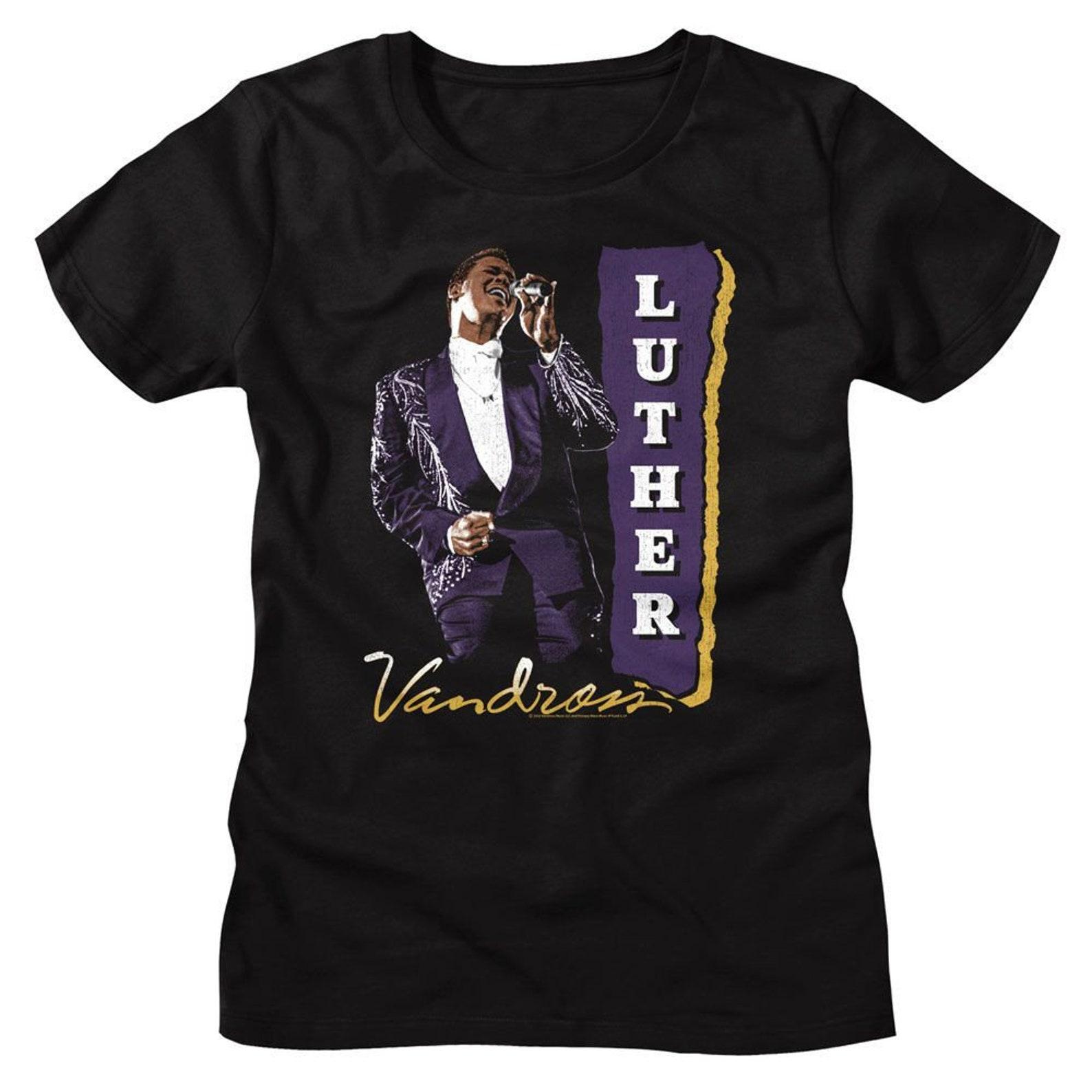 Luther Vandross Purple Suit Black Women s T-Shirt 4XL