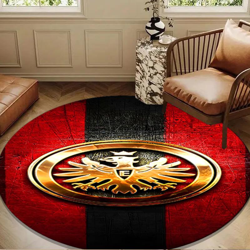 Eintracht Frankfurt Wappen Runde Matte Heimdekoration, Stuhlmatte Für Wohnzimmer, Schlafzimmer, Fußmatte Heimdekoration Geburtstagsgeschenk Weihnachtsgeschenke