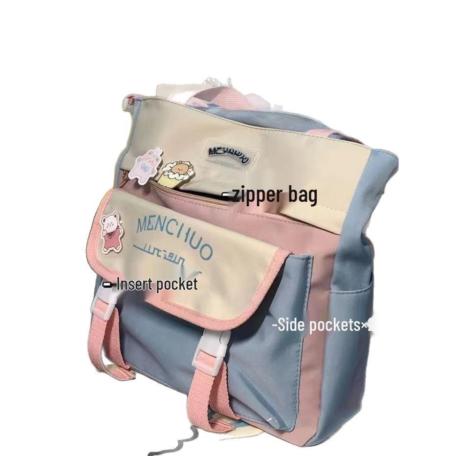 Large Capacity Canvas Tote Bag for High School & Middle School Girls