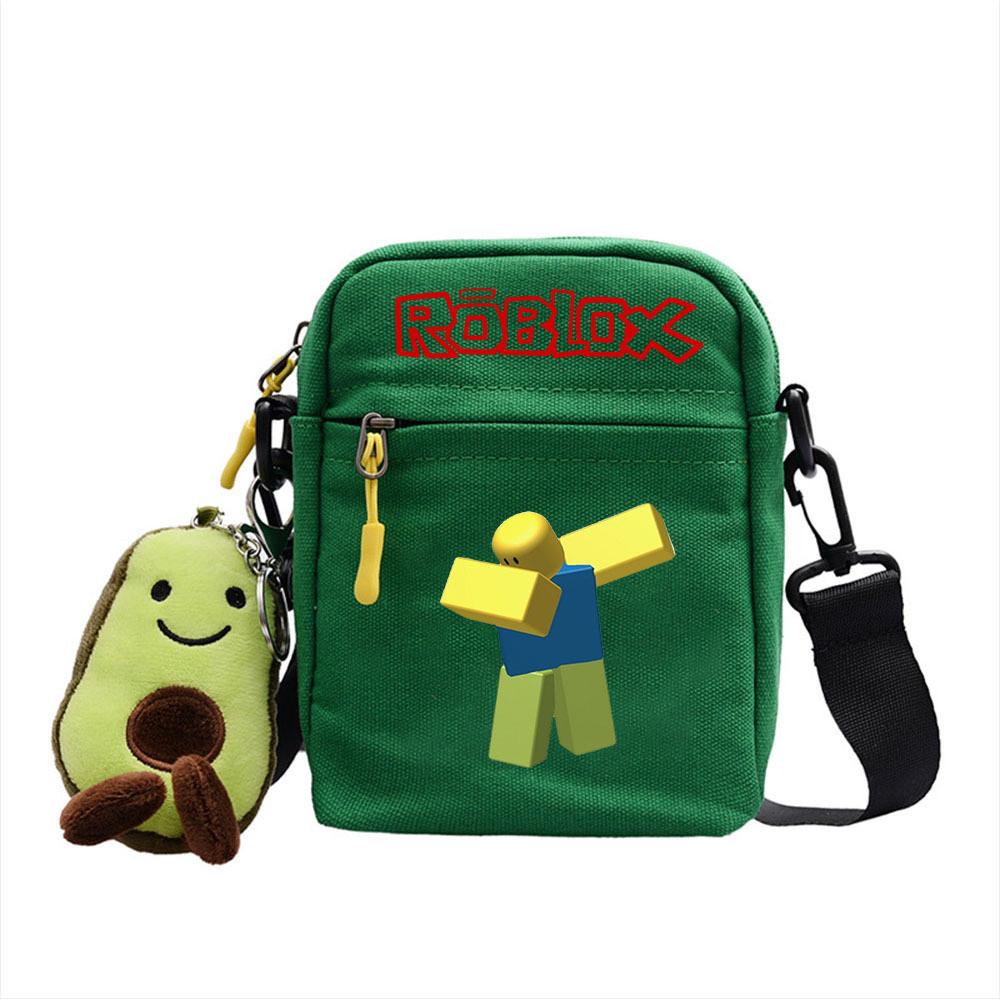 Plátěná taška přes rameno Roblox s potiskem herní postavičky pro běžné cestování a do školy