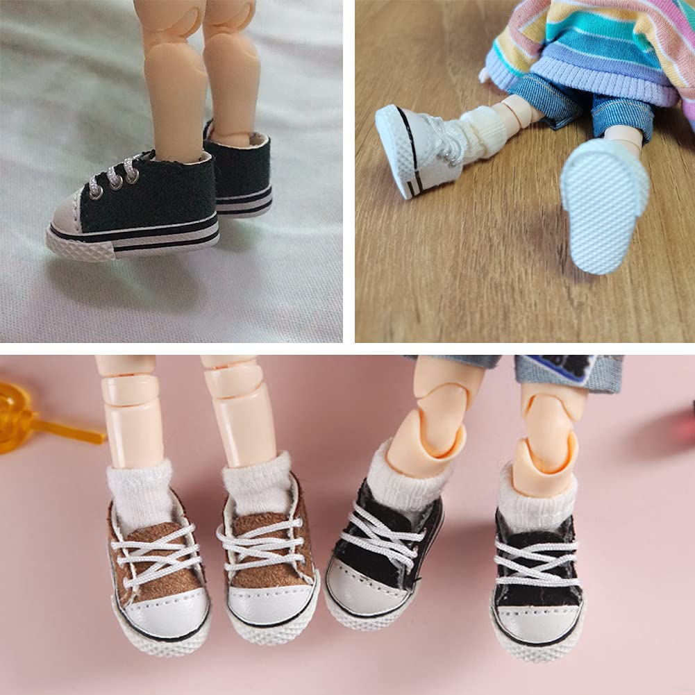HIGHAWK 11cm Body Shoes, OB11 Size, Obitsu 11 Obitsu Doll Shoes, Canvas Shoes, GSC (Black)