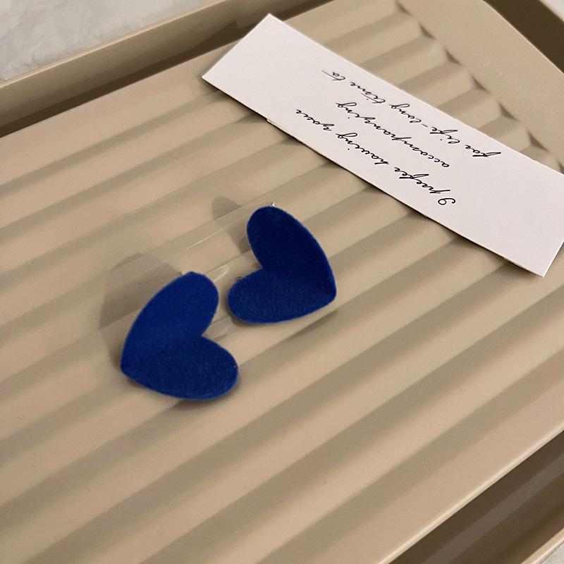 1 Pairs Women Blue Earrings Female Simple Personality Temperament Matte Irregular Earring Jewelry Gift