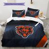 Chicago Bears Pattern Bedding Quilt Set  Home Decoration  Gift (1 * duvet cover + 2 * pillowcase  without core)