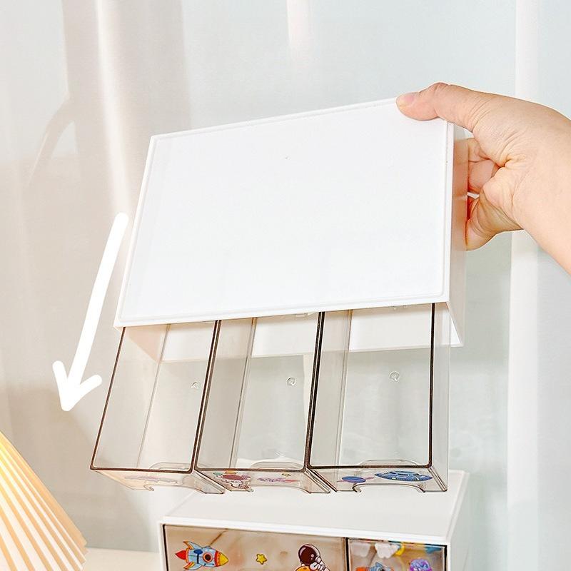 Desktop Cute Storage Box Organizer Multi-layer Drawer Table Stationery Small Items Storage Organizer Boxes Office Storage Rack