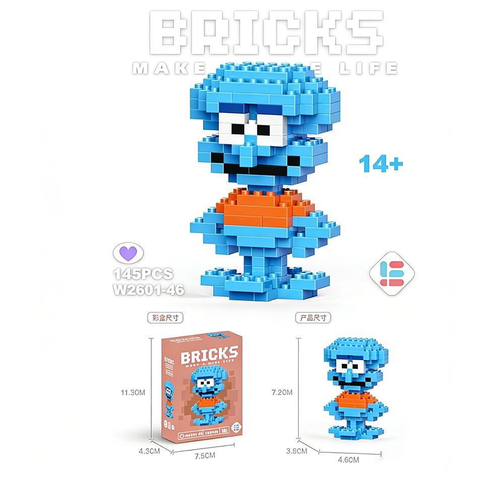 Anime Princess Building Blocks Stitch Mickey Mouse Mini Action Toy Figures Blocks Toys Bricks Assemble Toys Kids Gifts