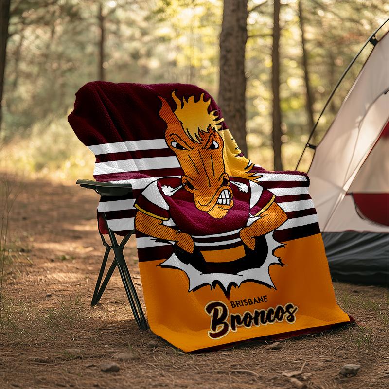 1pc Football Team (19) Theme Blanket - Digital Print, Polyester, Cozy for All Seasons, Perfect for Outdoor, Camping, and Travel
