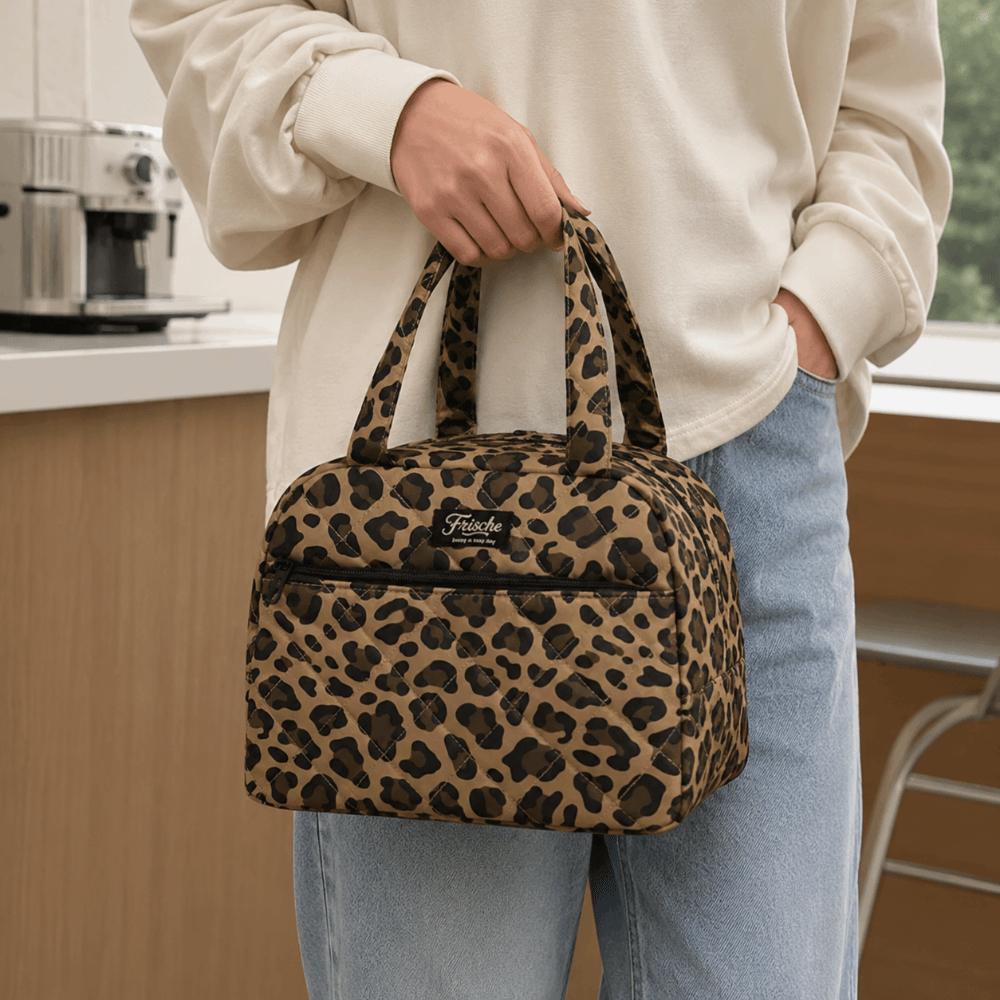 Durable Lunch Tote Bag Portable Food Container Bag Polka Dots Insulated Lunch Bag Office