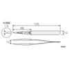 HOZAN ESD Soft Tip Overall Length Opening Width Tip Width Straight Tweezers, Anti-Static Tweezers, 125mm, 10mm, 1.5mm, Type, P-640-J