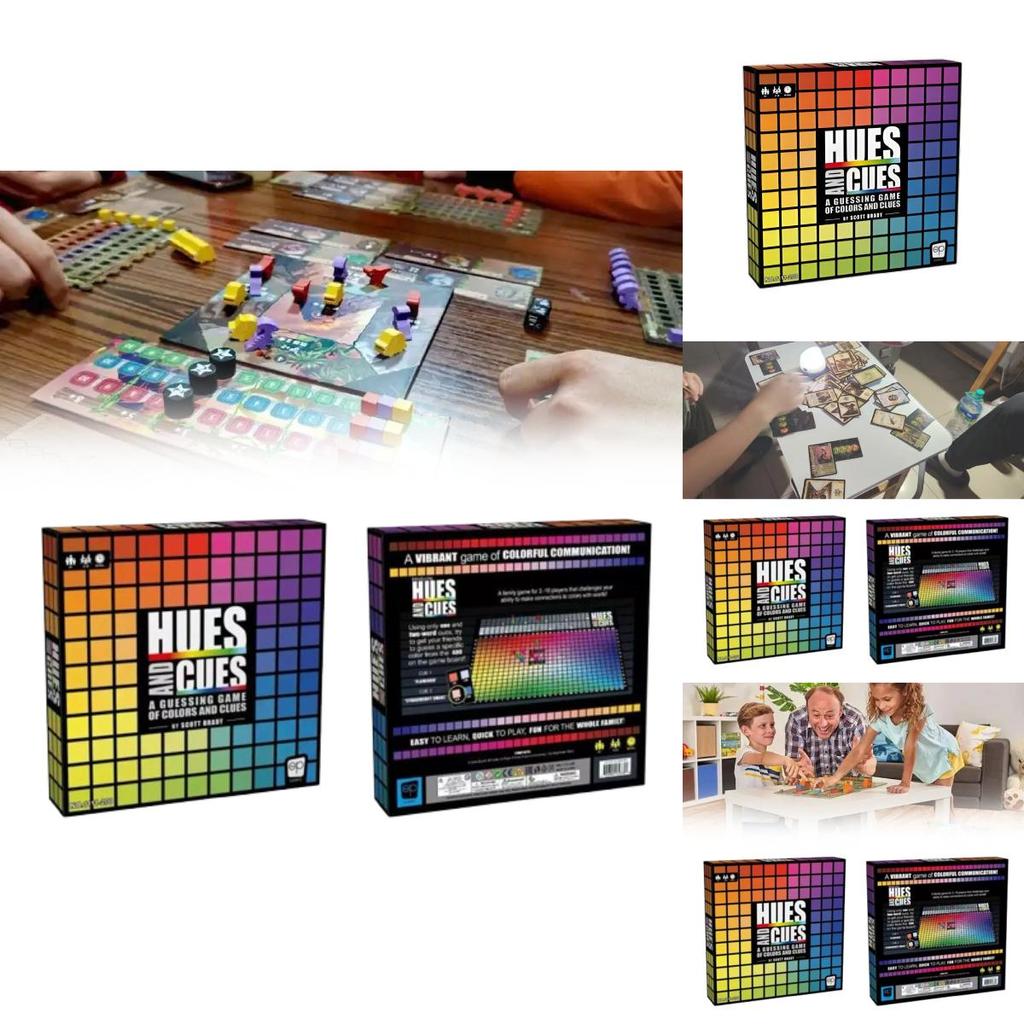 Hues And Cues A Guessing Game Of Colors Clues Toy With Colorful Plastic Pieces For Group Play