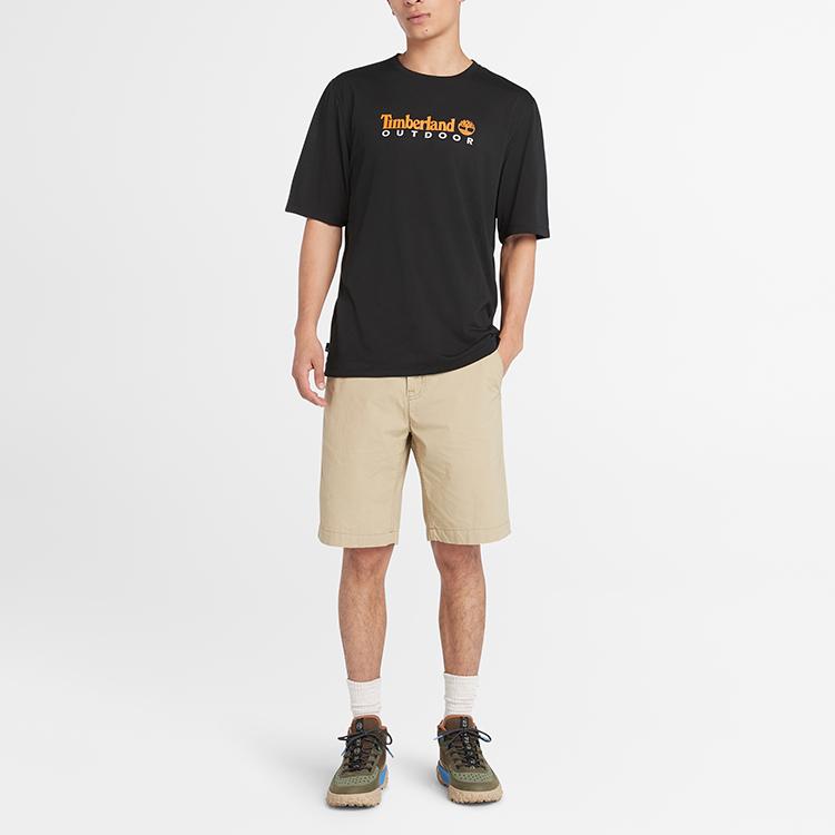 Timberland UV Protection Quick-Dry Crew Neck Short Sleeve T-Shirt Men Tops Black A41Z5-001