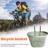 Bicycle Basket Strong Large Capacity Hollowed-out Plastic Basket Multifunctional Item Storage Removable Folding Bike Organizer Front Basket Cycling