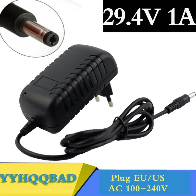 29.4V 1A polymer lithium Battery Charger AC100-240V DC 5.5MM*2.1MM Portable Charger EU/AU/US/UK Plug US