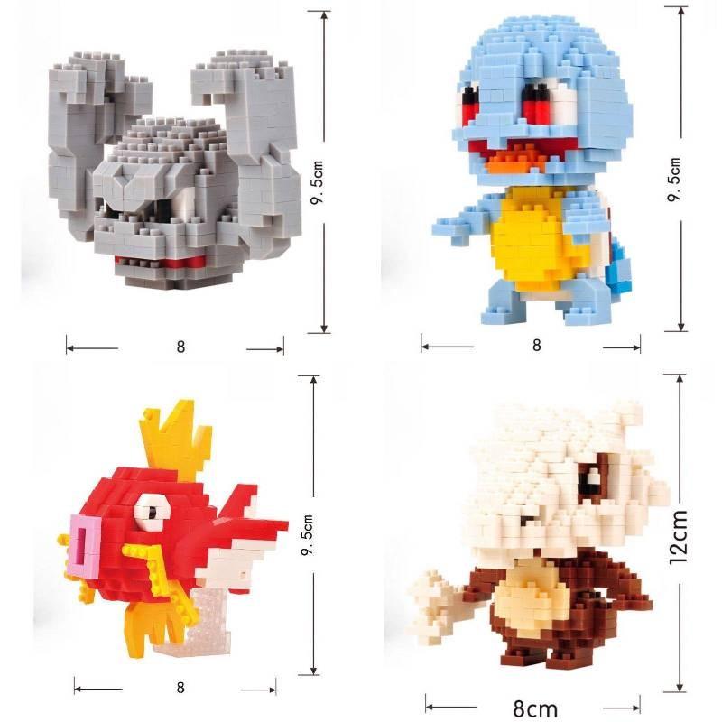 Anime Nano Mudkip Block Diamond Toy Mini Building Toy Pocket Monster