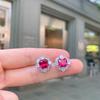 Jewelry Simulation Corundum Necklace 12 * 12 Ring 10 * 10 Earrings 8 * 8 Set