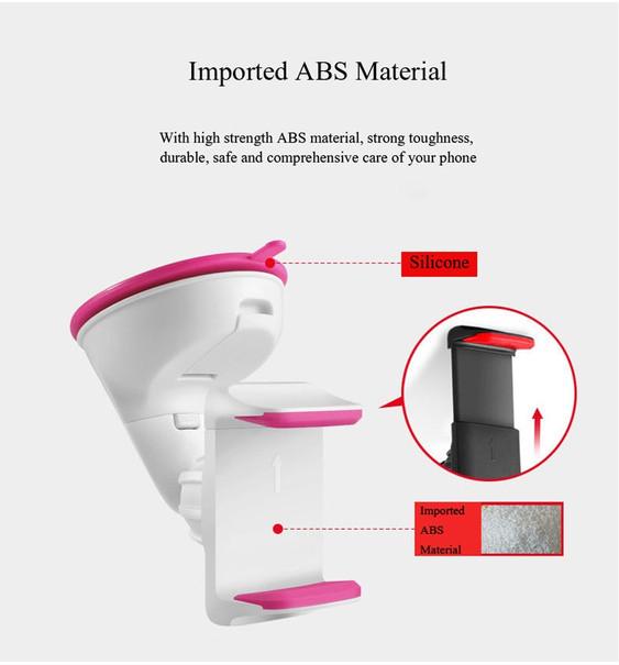 Universal Car Mount Holder With Pu Gel Suction Cup 360 Degree Rotation For Dashboard Use