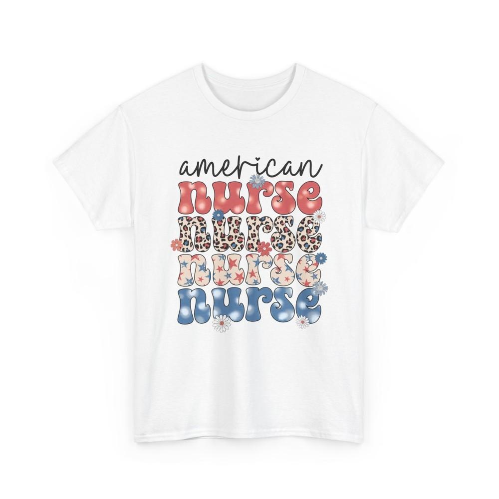 

American Nurse 4th of July T-Shirt | Cute Medical Tee | Perfect Gift for Nurses XL