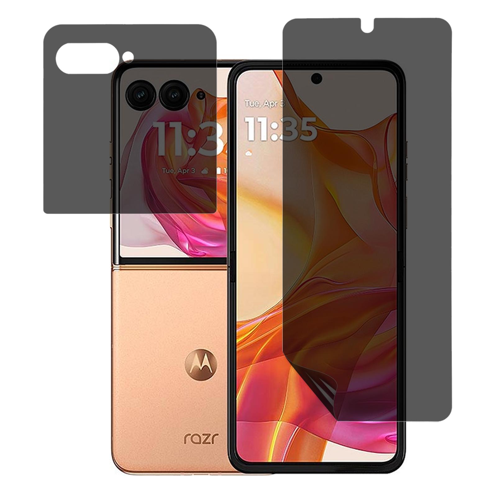 

For Motorola Razr 50 Ultra 5G Anti-Spy Screen Protector PET Matte Front and Back Screen Film A