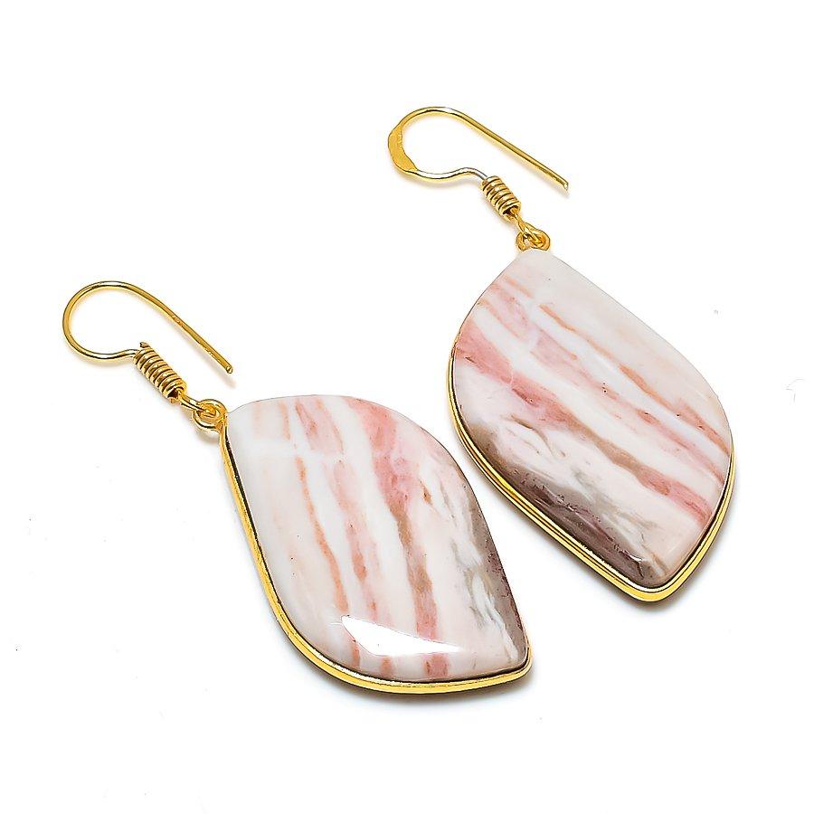 Bloodstone Gemstone 925 Solid Sterling Silver Jewelry Earring 2.13" GK-5748